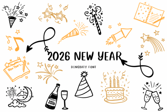 2026 New Year Font for Handmade Creations