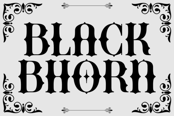 Black Bhorn Font for Handmade Creations
