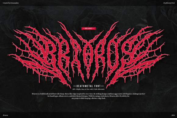 Briaros Font for Craft Projects