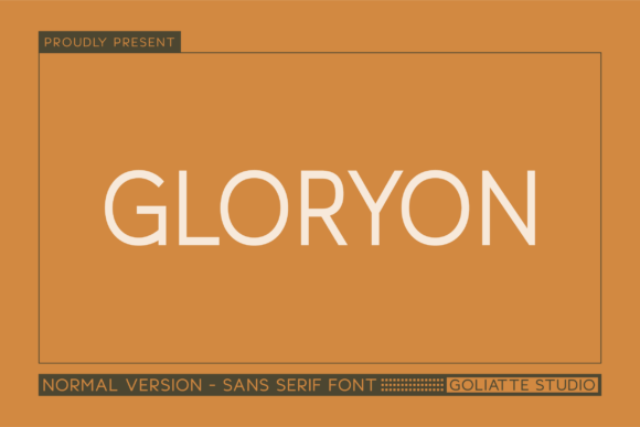 Gloryon – A Modern Sans Serif Typeface for Bold Branding