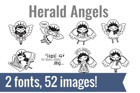Herald Angels Dingbats: A Festive Font for Creative Projects