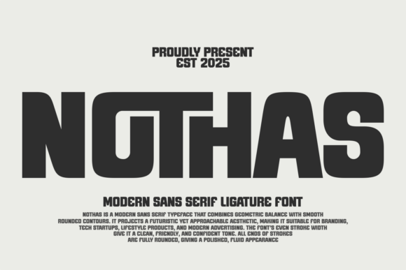 Nothas: A Modern Sans Serif Font for Craft Creators