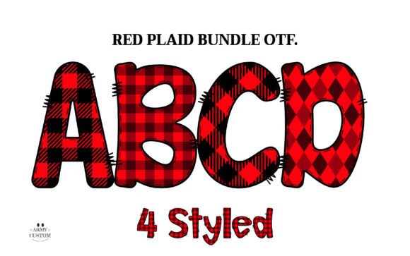 Red Buffalo Plaid: A Festive Font for Editorial Design
