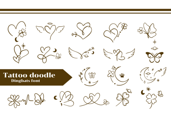 Tattoo Doodles Font for Business Branding
