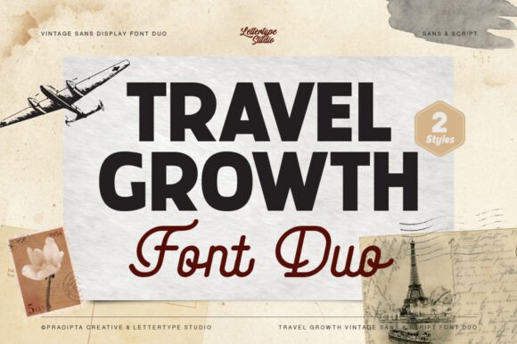Travel Growth Font for Editorial Design